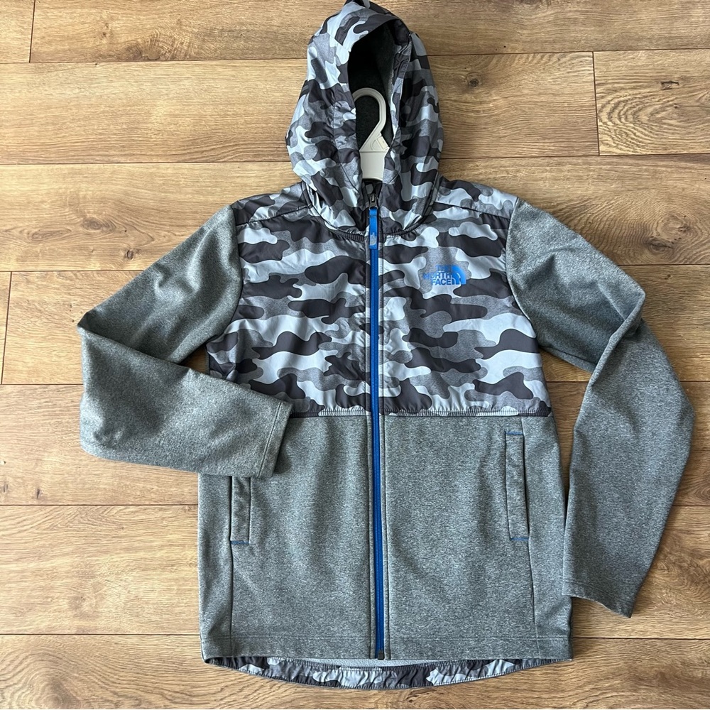 The north face kid’s youth Camo jacket sz:L (14-16)